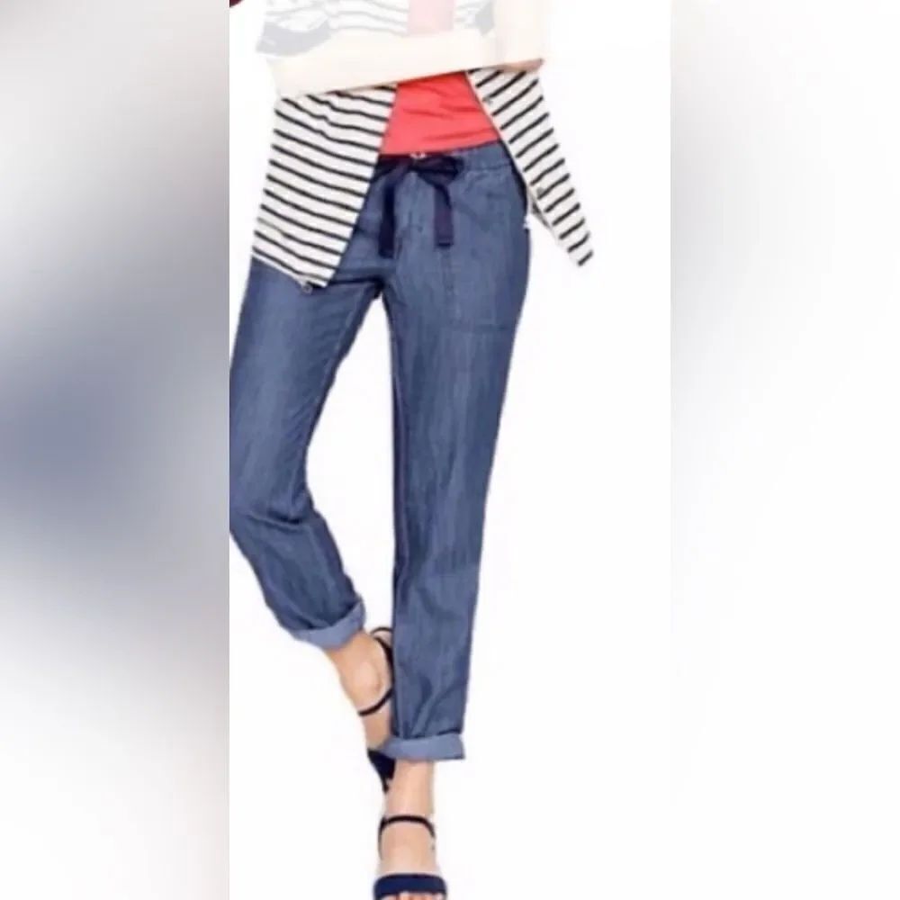 Lands’ End Chambray Cotton Pants 2P